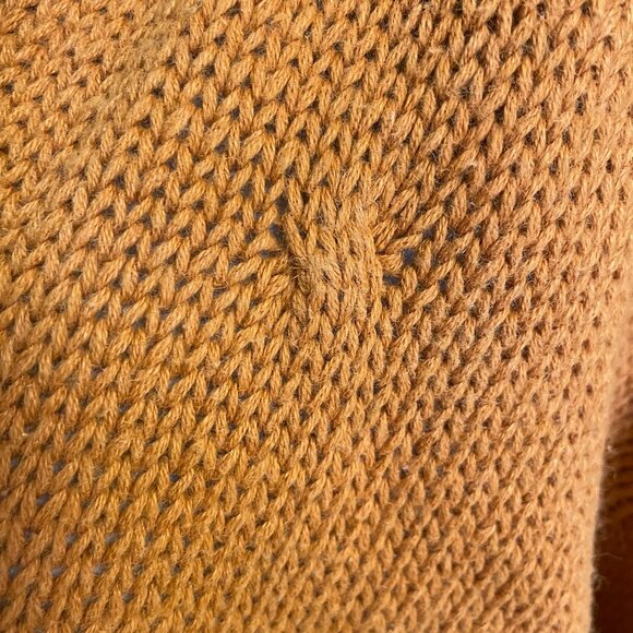 VTG BURNT ORANGE RAMIE AND COTTON LONG SWEATER SIZE M BY CHRISTIE & JILL - Picture 7 of 9